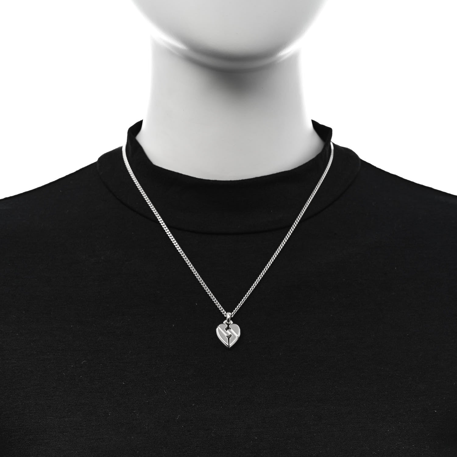 Sterling Silver Heart Knot Pendant Necklace