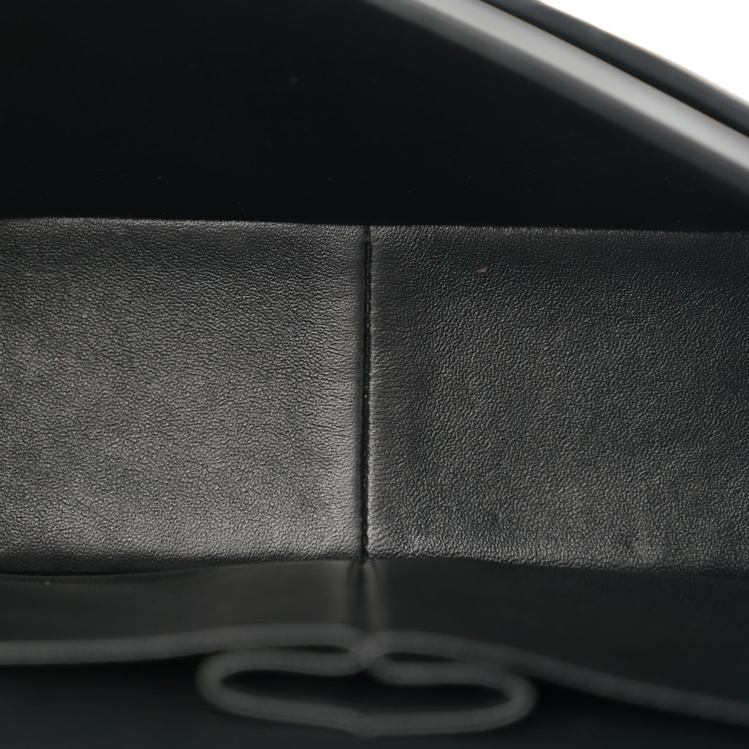 Patent Quilted Jumbo Double Flap Black