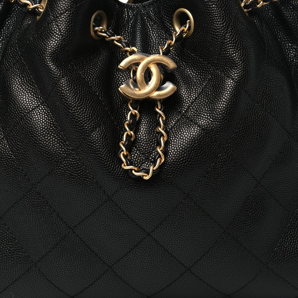 Caviar Quilted Small Chanel 25 Handbag Black