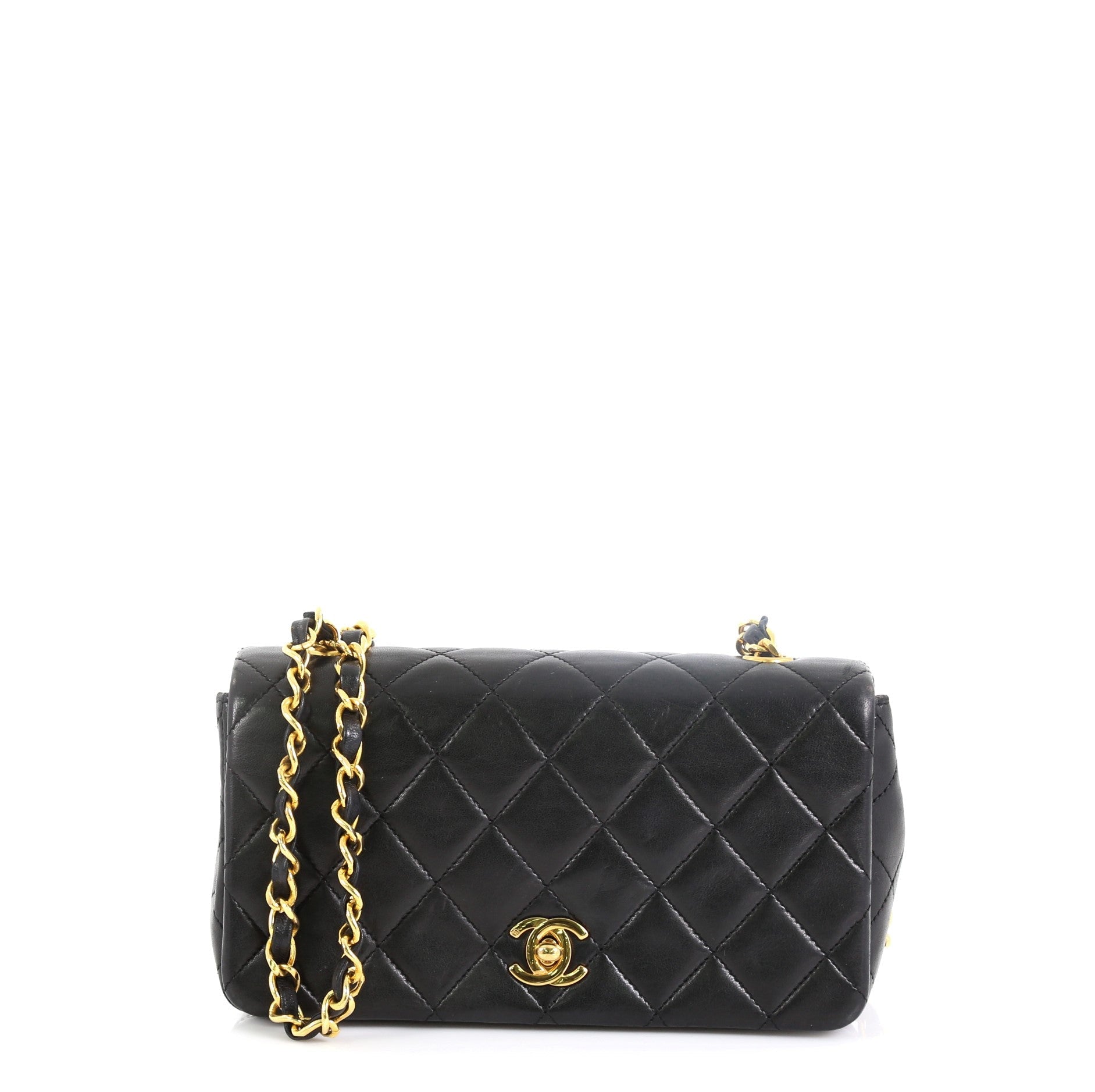 Vintage Full Flap Bag Quilted Lambskin Mini