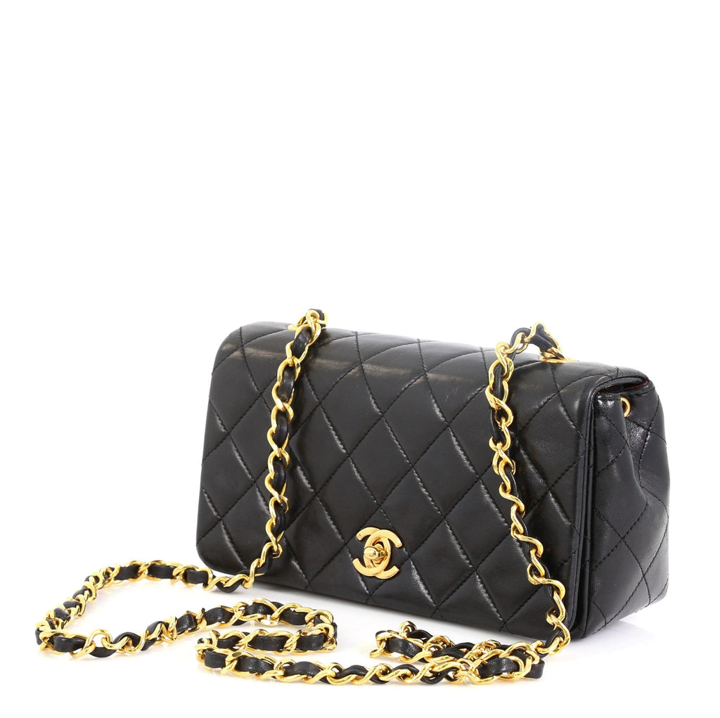 Vintage Full Flap Bag Quilted Lambskin Mini