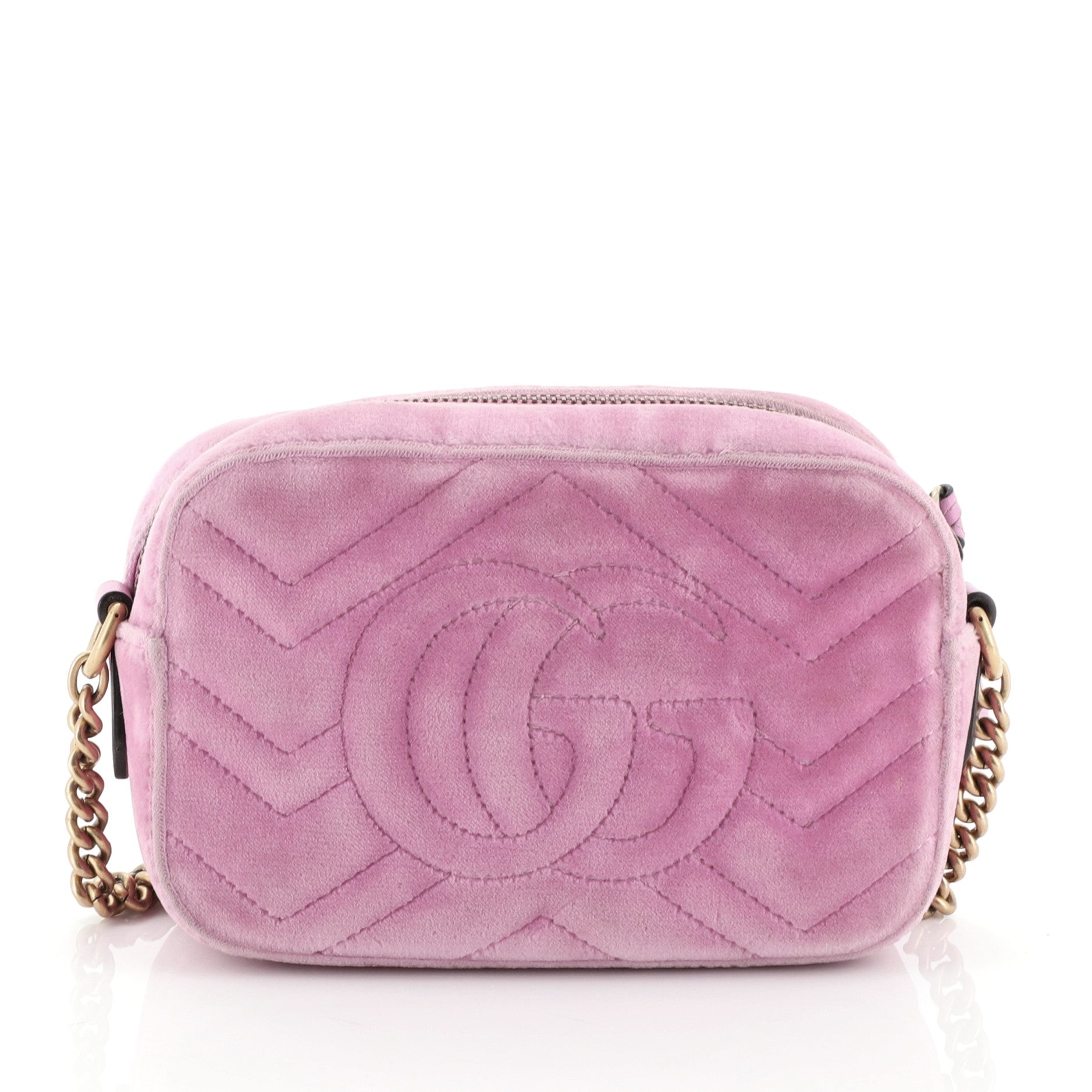 GG Marmont Shoulder Bag Crystal Embellished Matelasse Velvet Mini