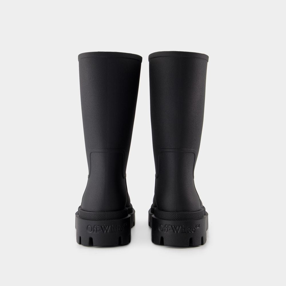 Women's Reboot Rainy Days Sneakers - OFF WHITE - Leather - Black