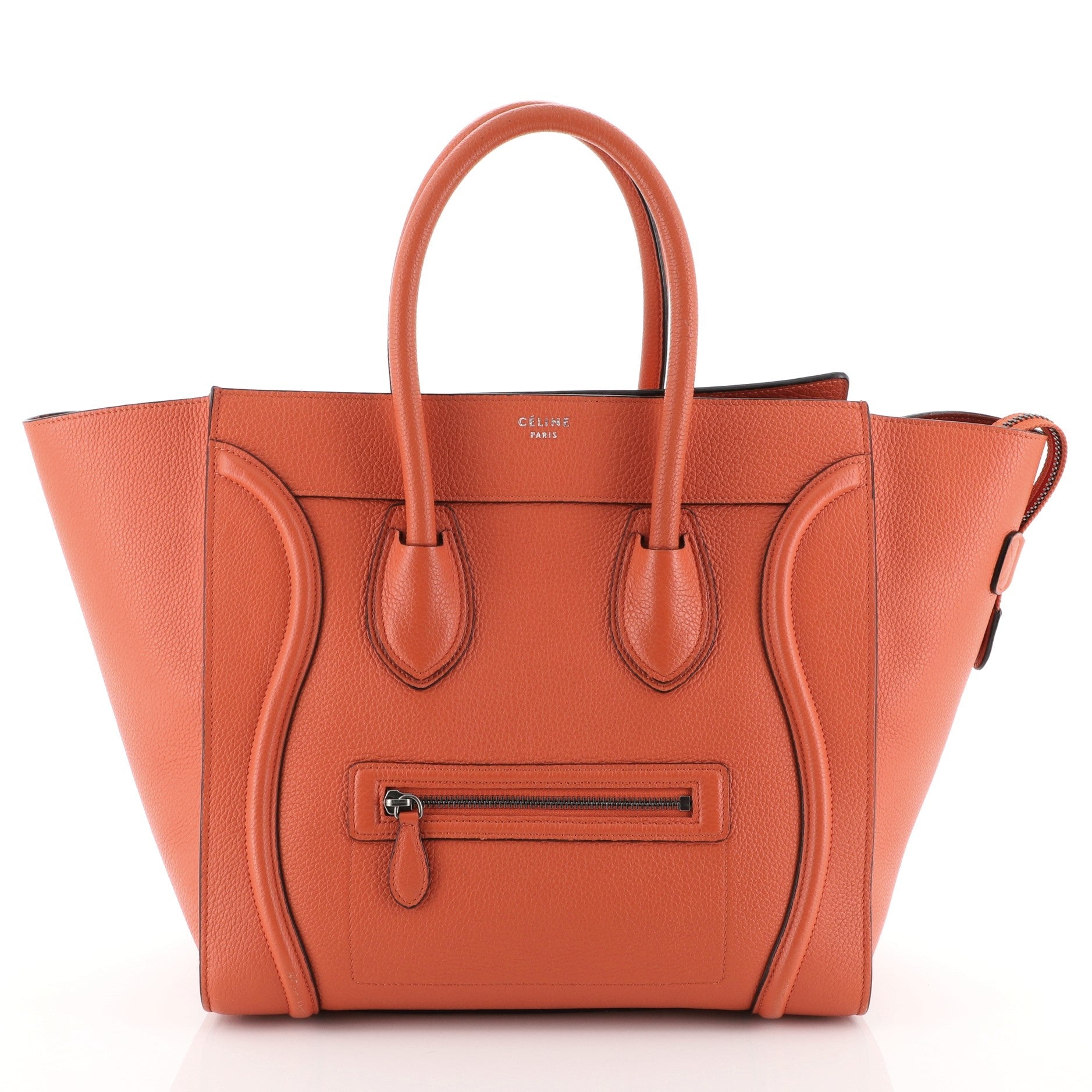 Luggage Handbag Grainy Leather Mini