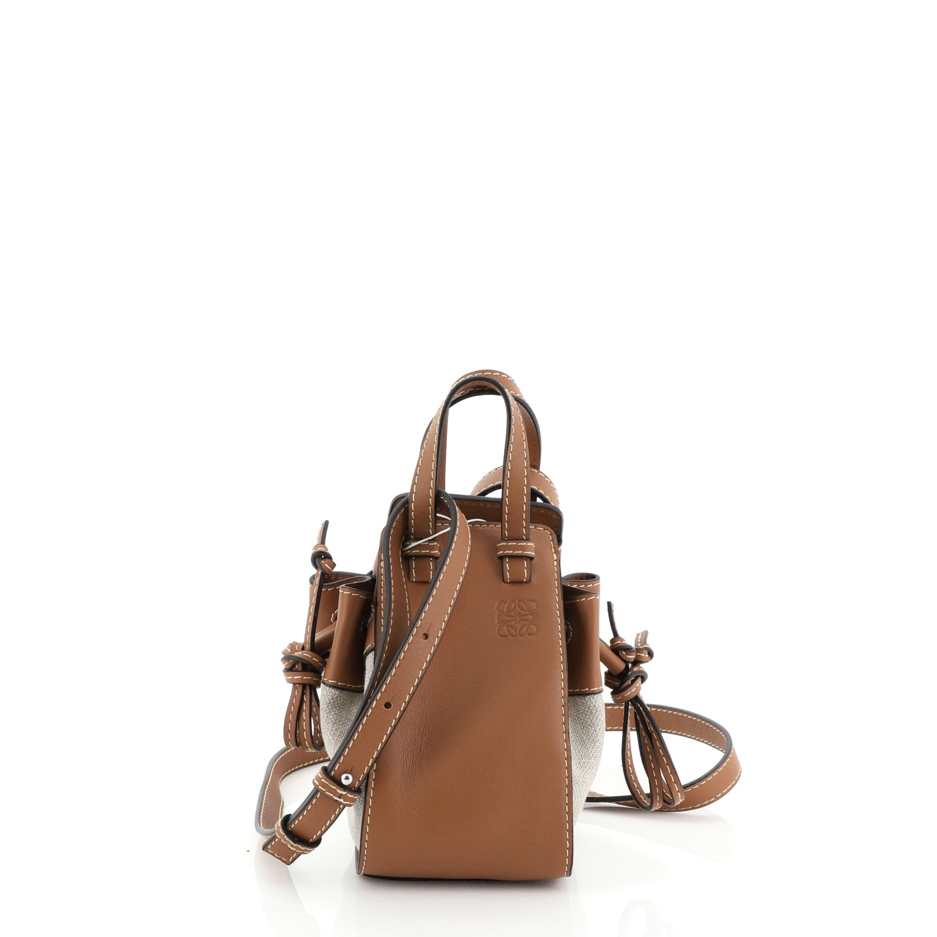 Hammock Bag Leather and Canvas Mini
