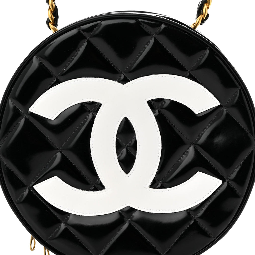 Patent CC Round Vanity Case Black