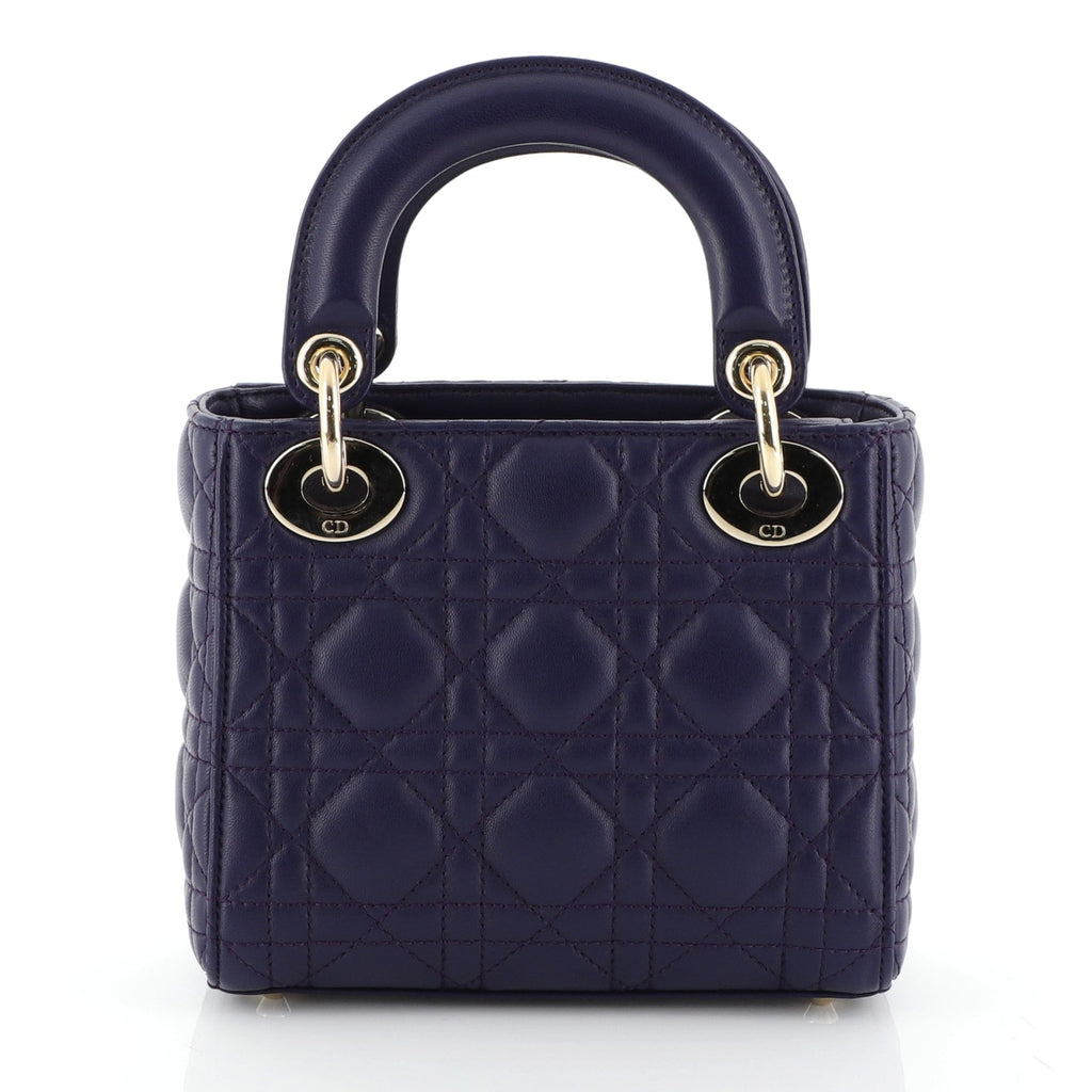 Lady Dior Handbag Cannage Quilt Lambskin Mini
