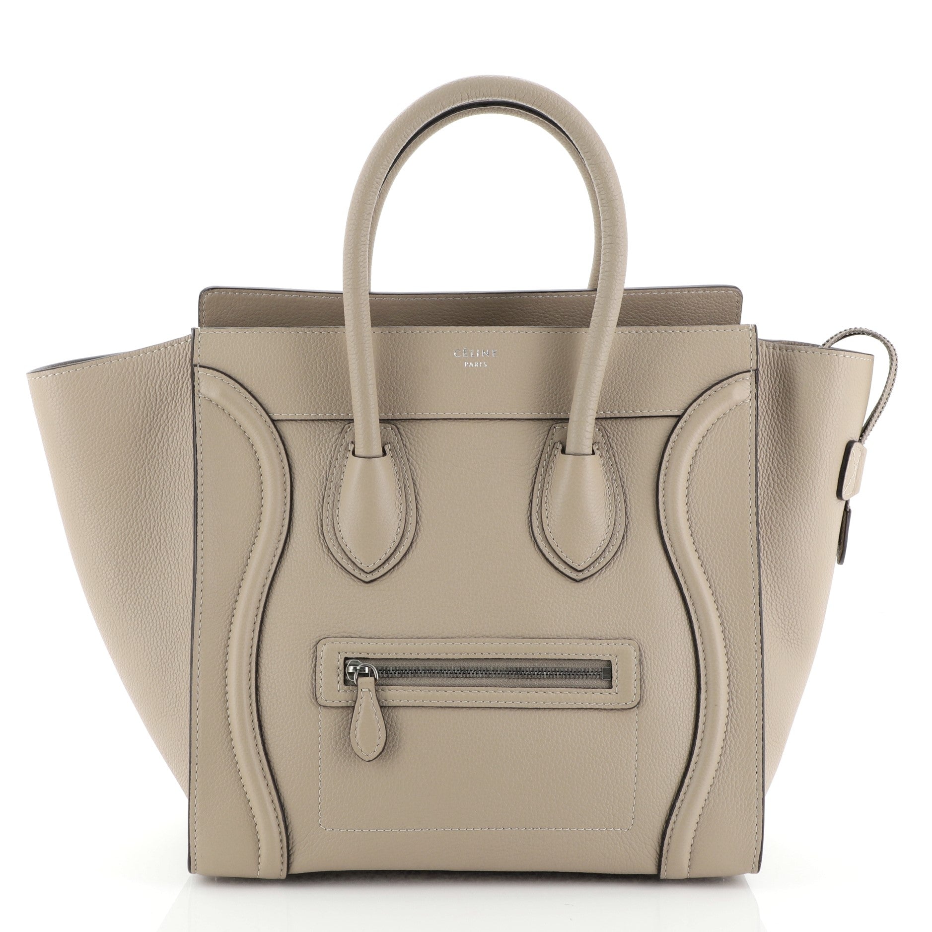 Luggage Handbag Grainy Leather Mini