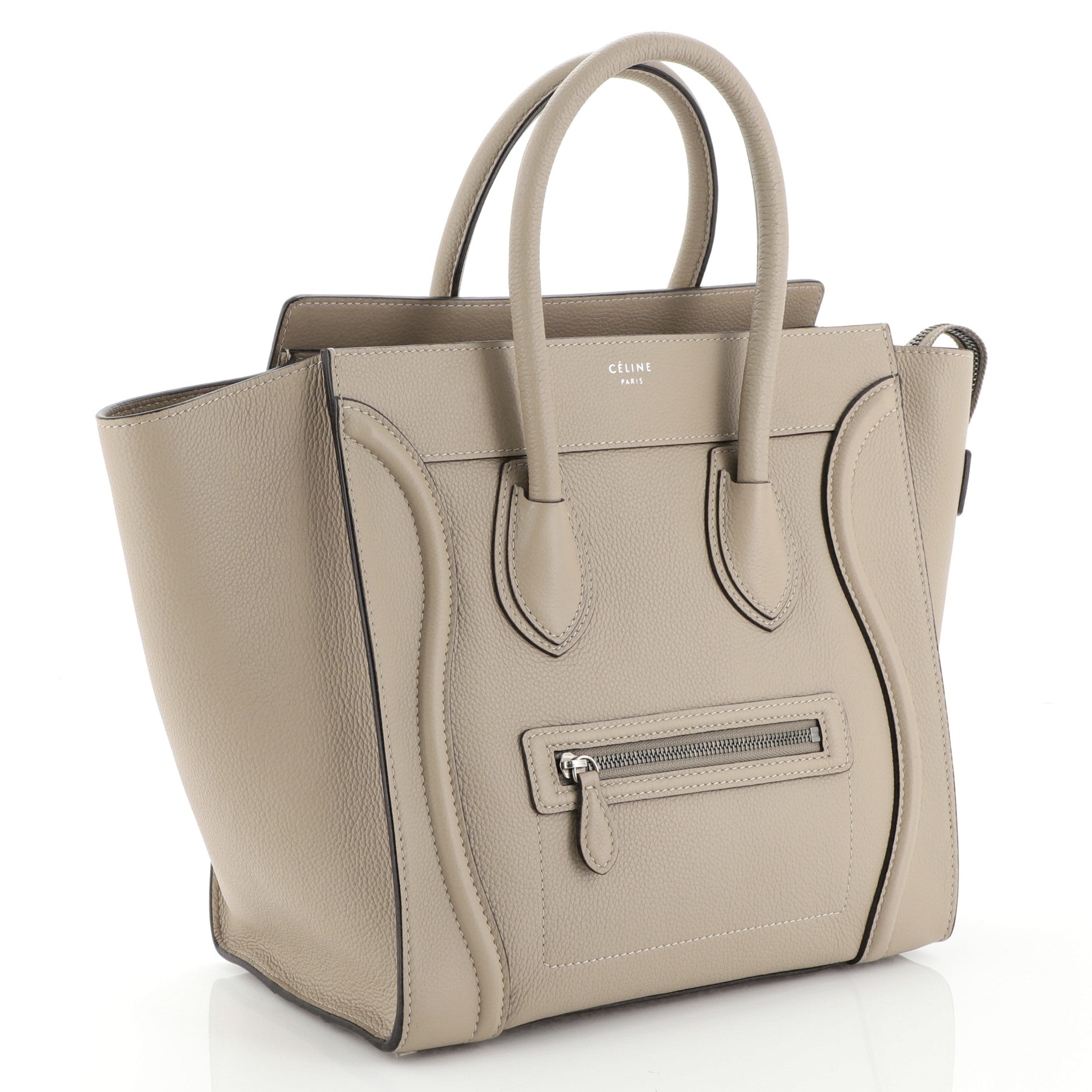 Luggage Handbag Grainy Leather Mini
