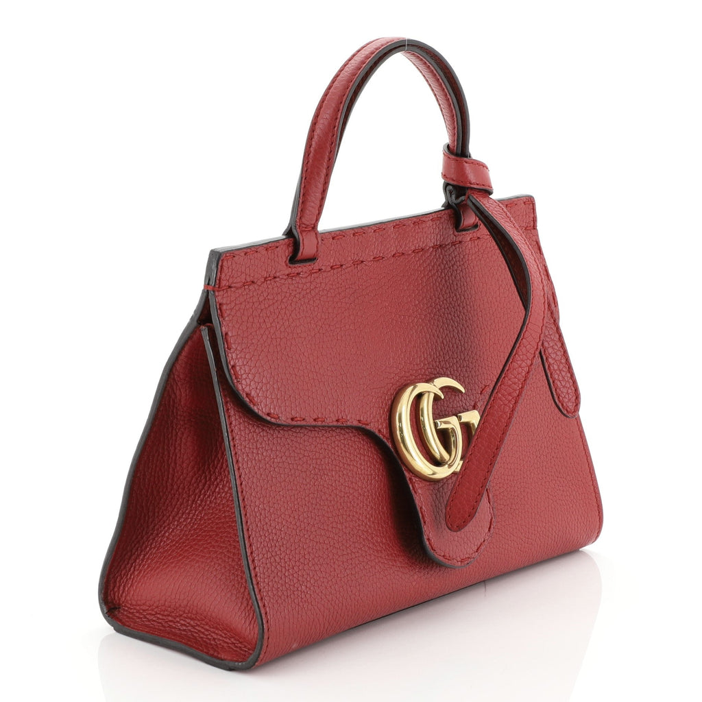 GG Marmont Top Handle Bag Leather Mini