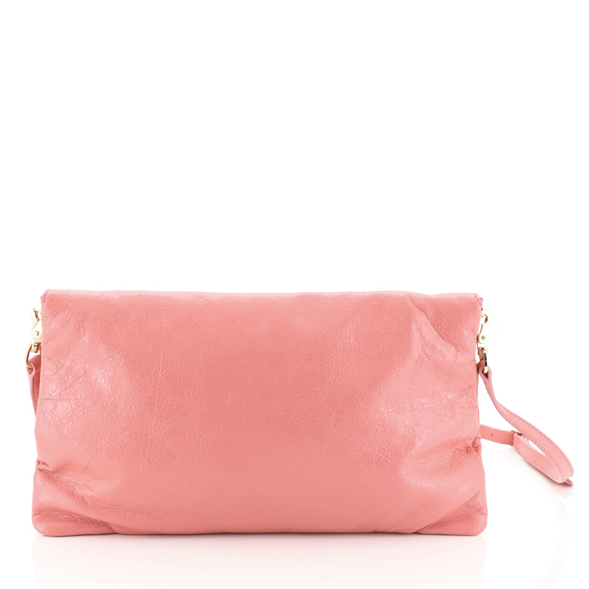 Envelope Strap Clutch Giant Studs Leather