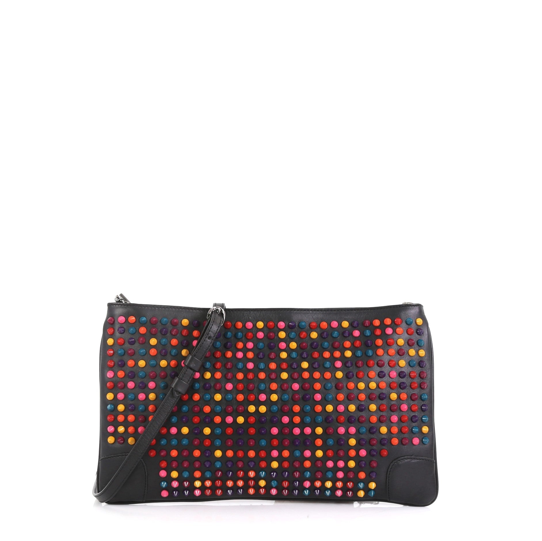 Loubiposh Clutch Spiked Leather