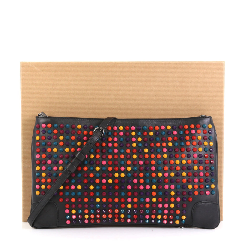 Loubiposh Clutch Spiked Leather