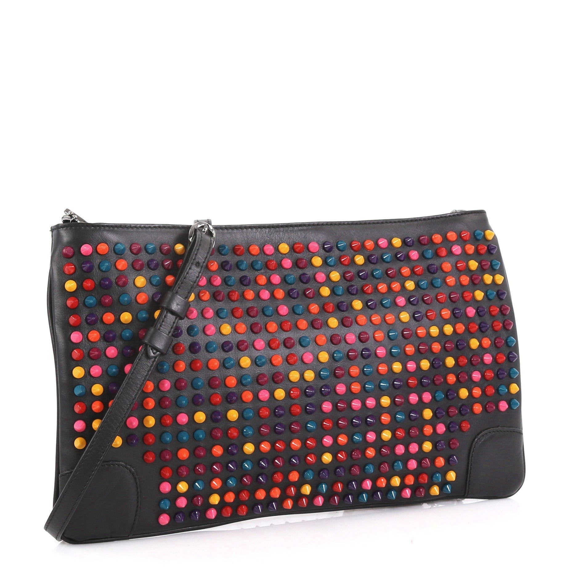 Loubiposh Clutch Spiked Leather