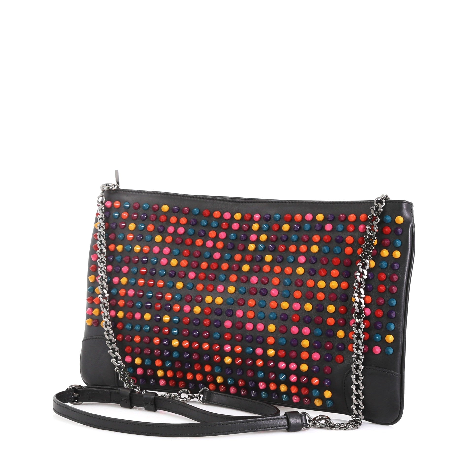 Loubiposh Clutch Spiked Leather