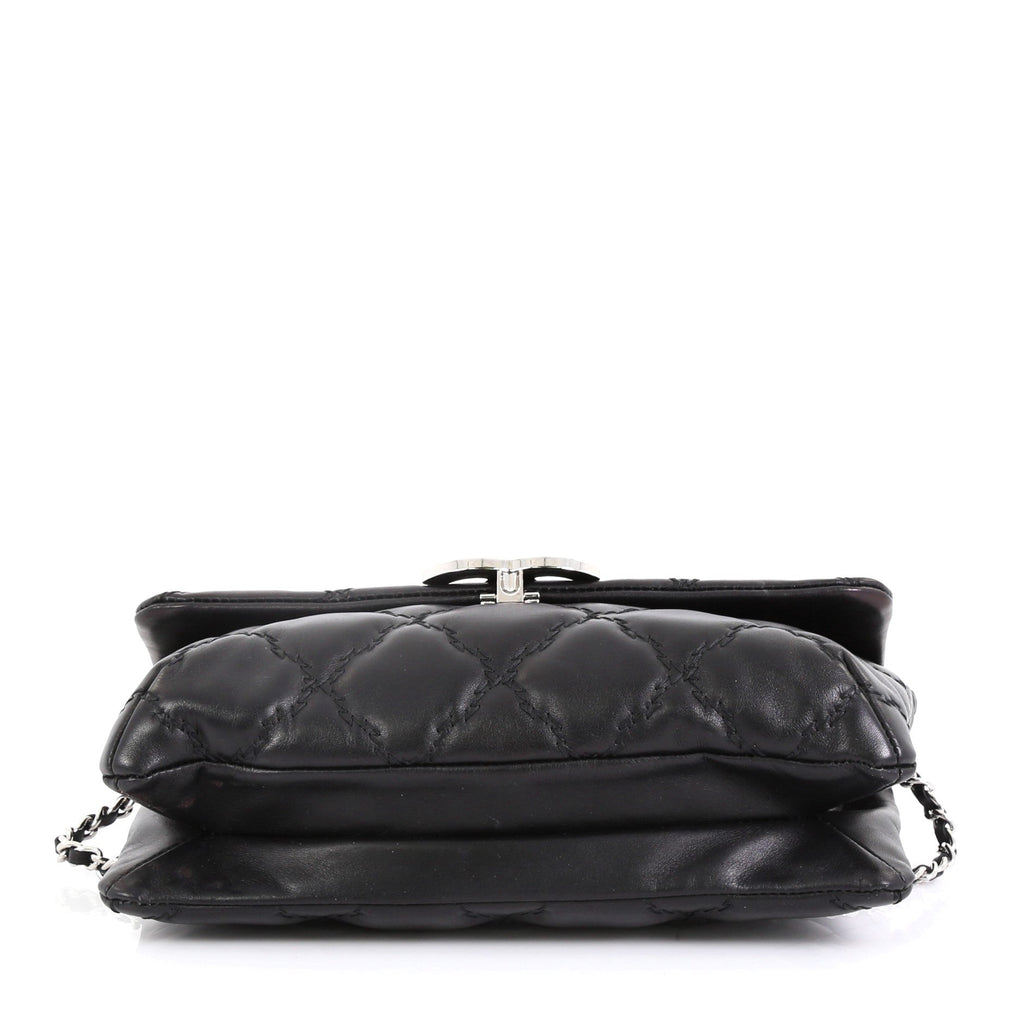 Double Stitch Hamptons Flap Bag Quilted Calfskin Mini