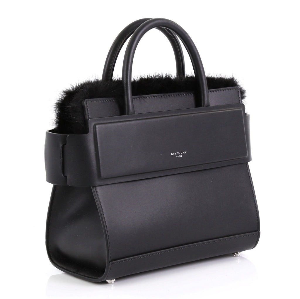 Horizon Satchel Leather with Fur Mini