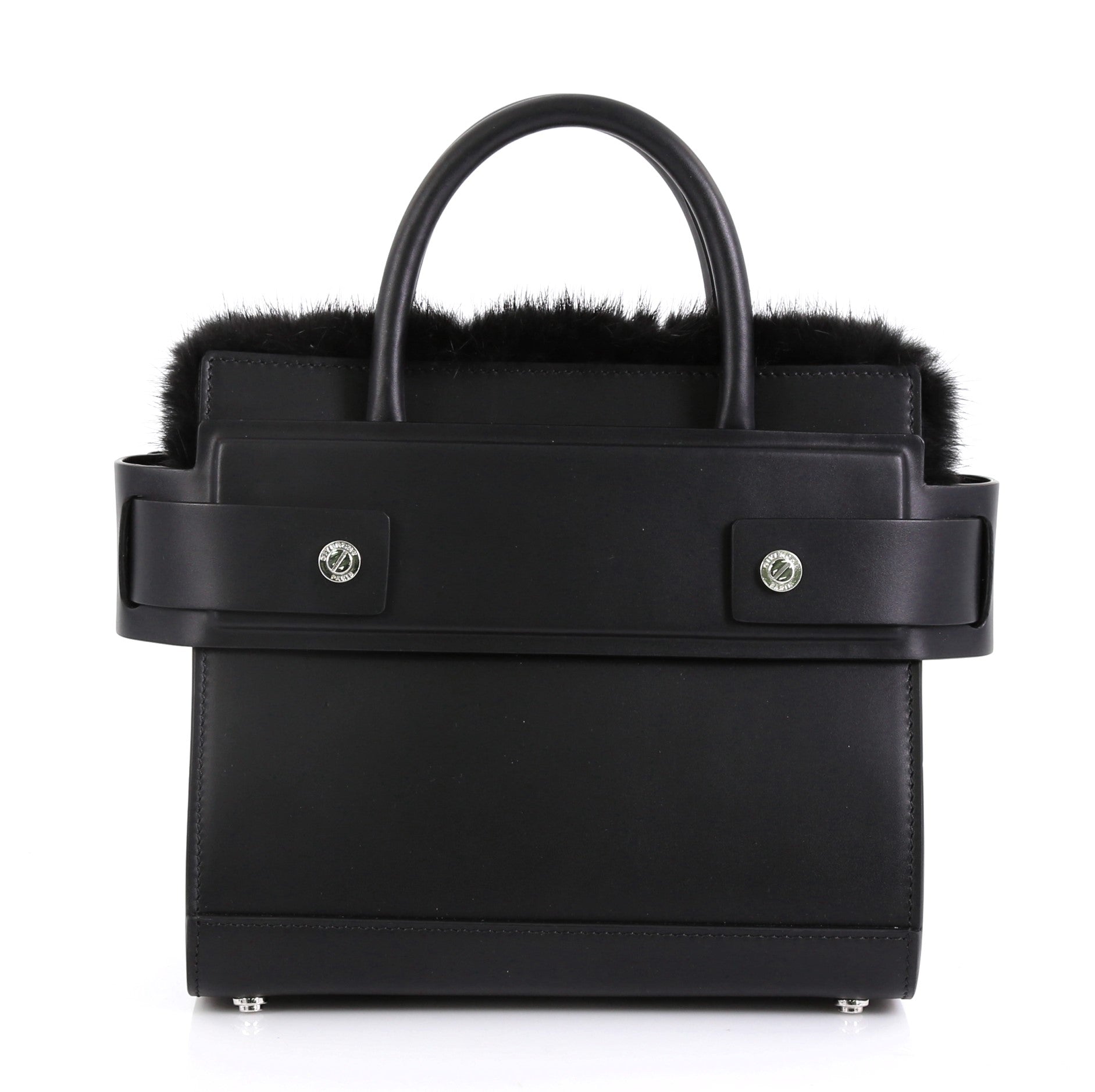 Horizon Satchel Leather with Fur Mini