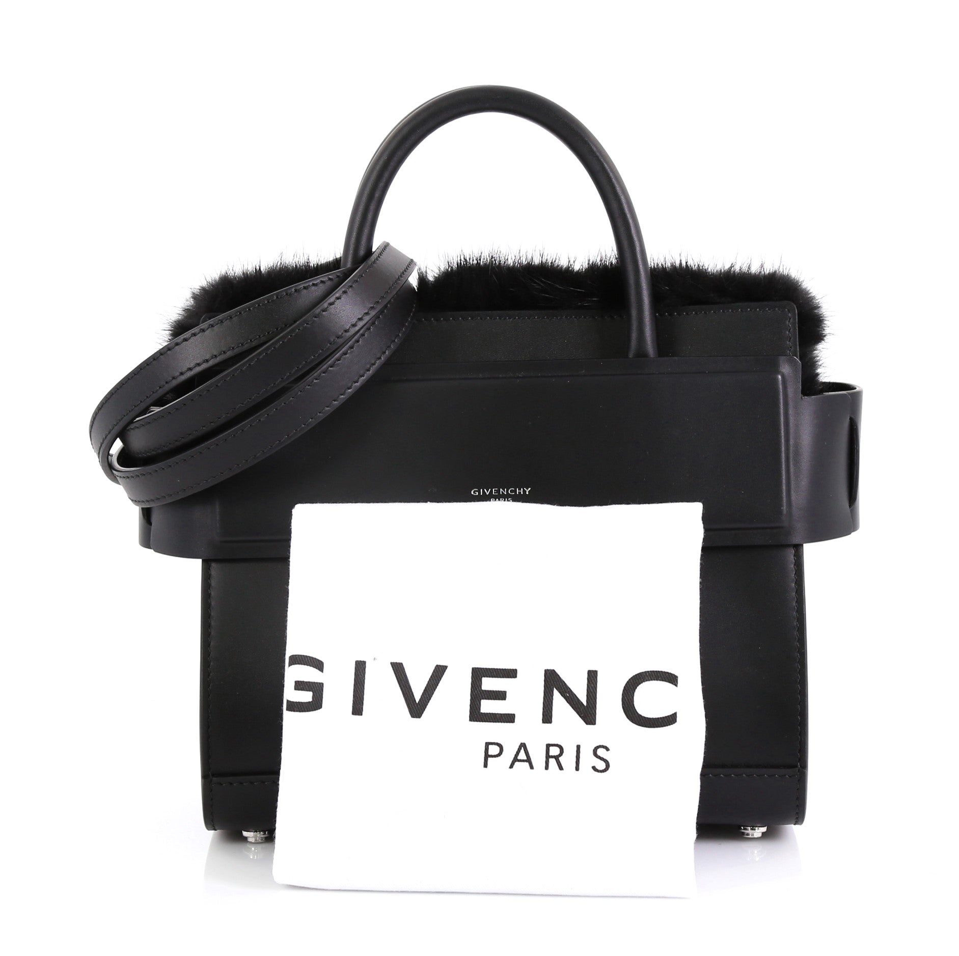 Horizon Satchel Leather with Fur Mini