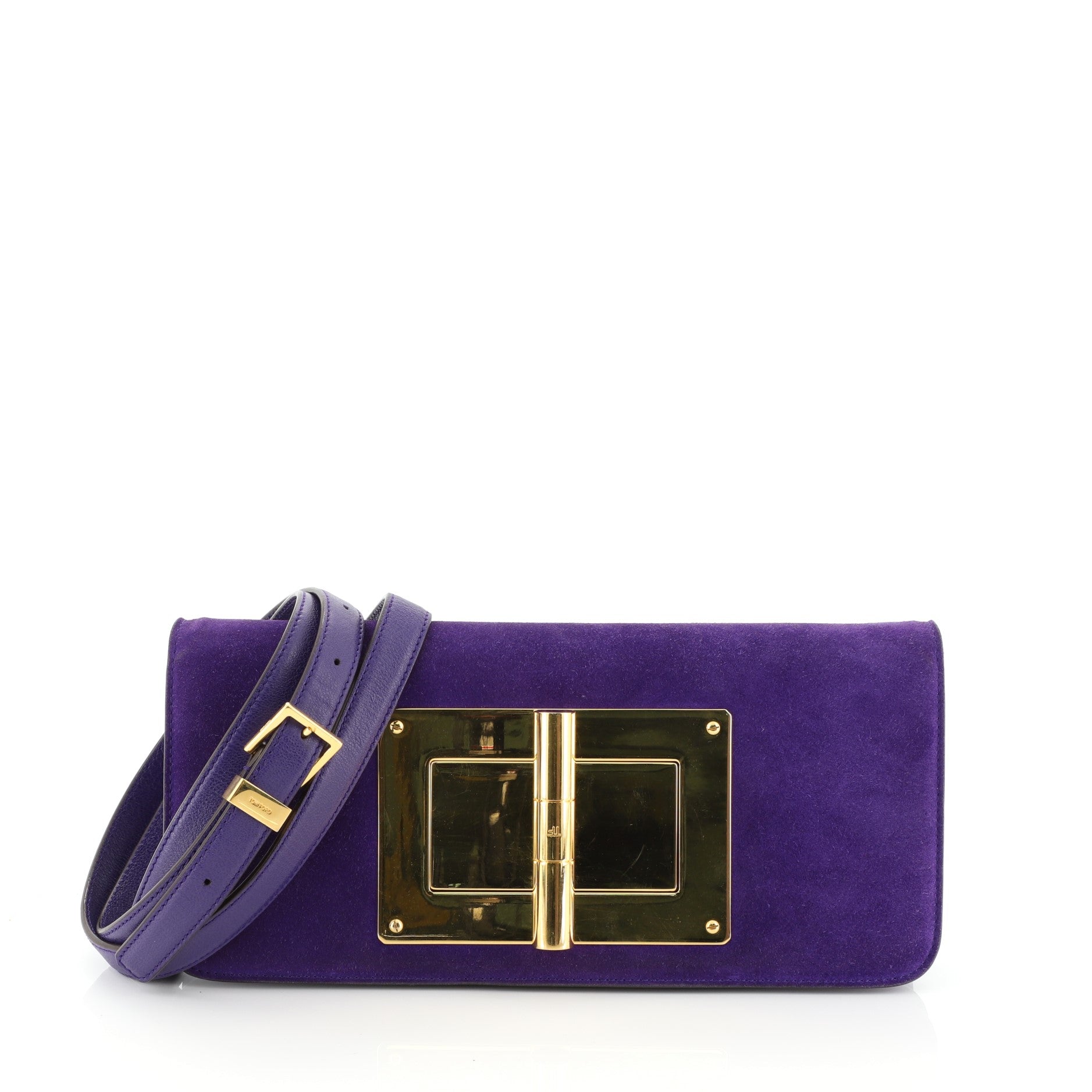 Natalia Convertible Clutch Suede East West