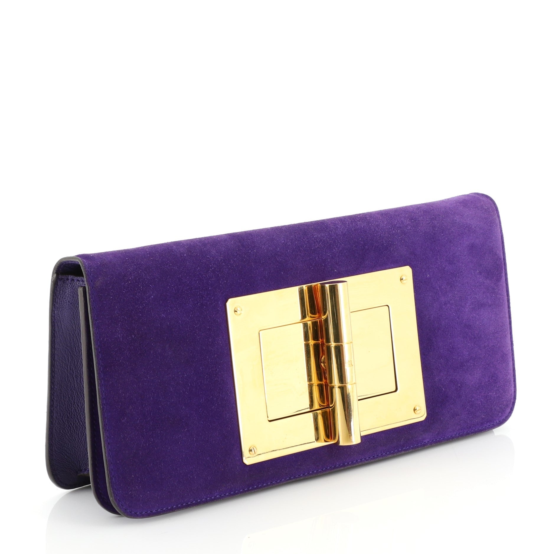 Natalia Convertible Clutch Suede East West