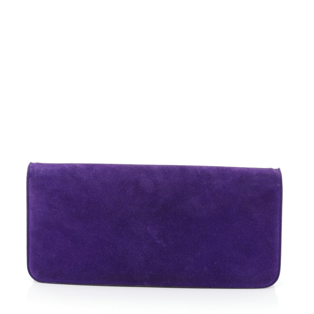 Natalia Convertible Clutch Suede East West