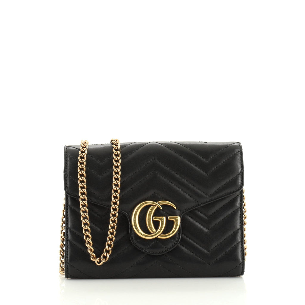 GG Marmont Chain Wallet Matelasse Leather Mini
