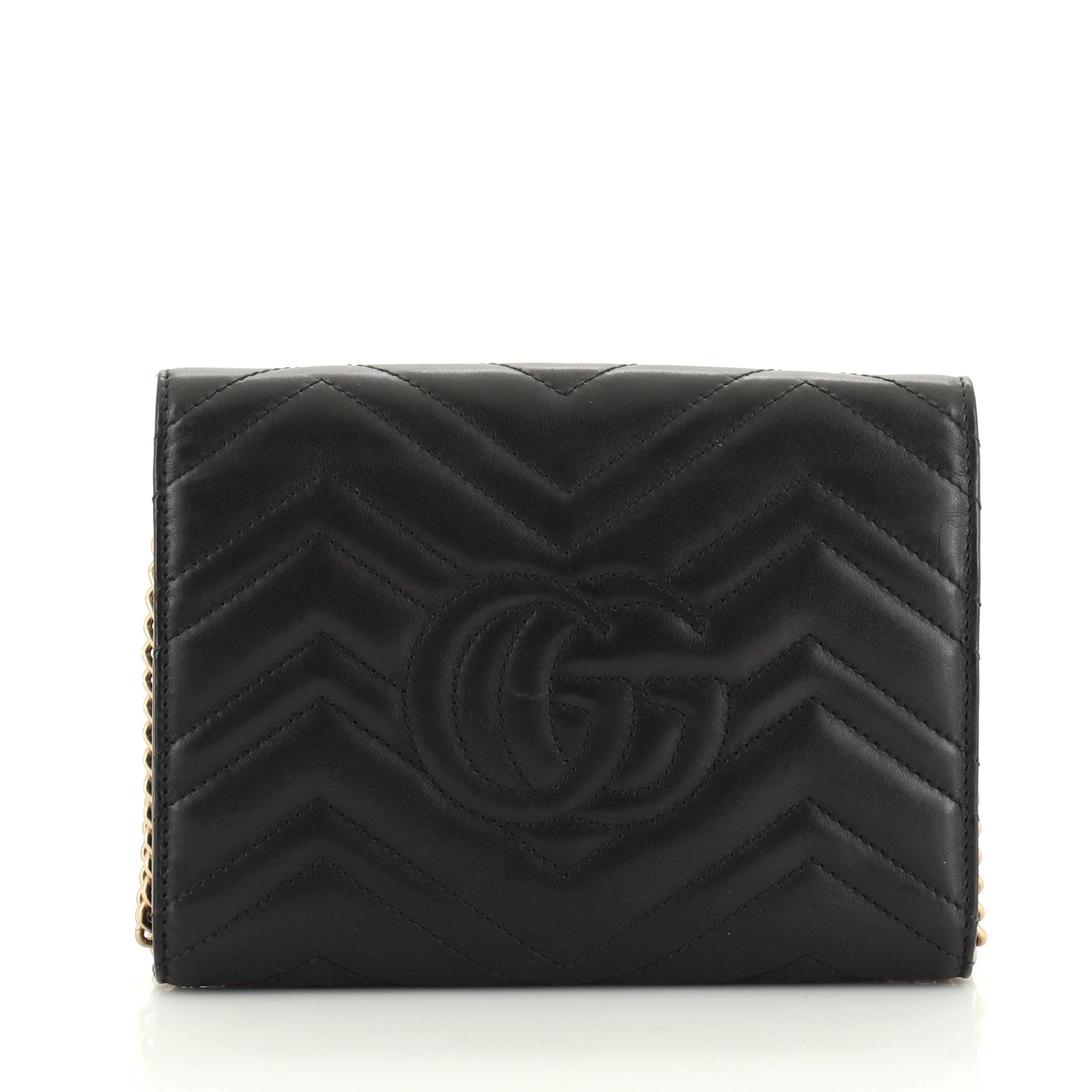GG Marmont Chain Wallet Matelasse Leather Mini