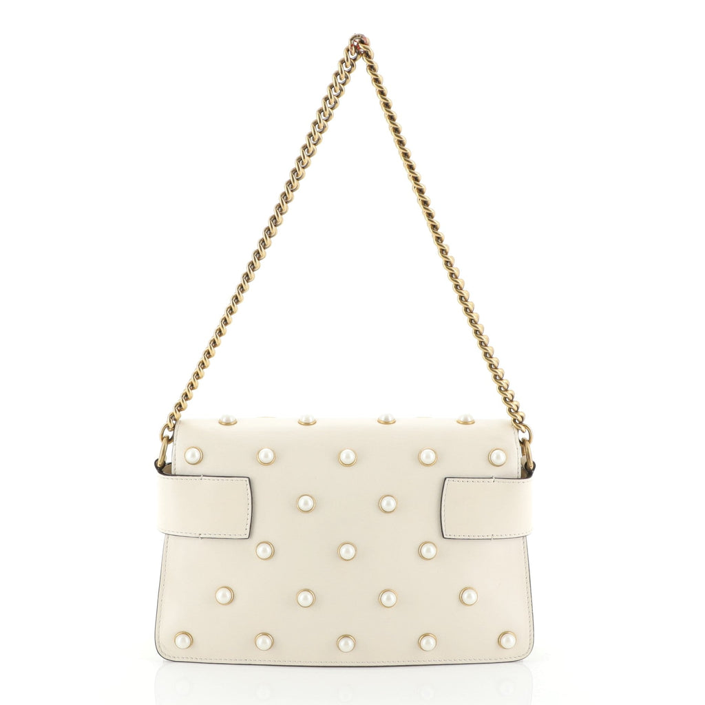 Broadway Pearly Bee Shoulder Bag Embellished Leather Mini