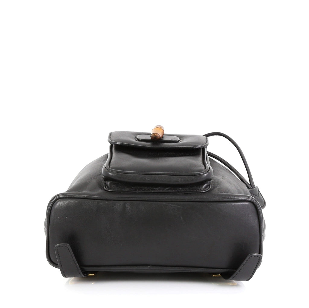 Vintage Bamboo Backpack Leather Mini
