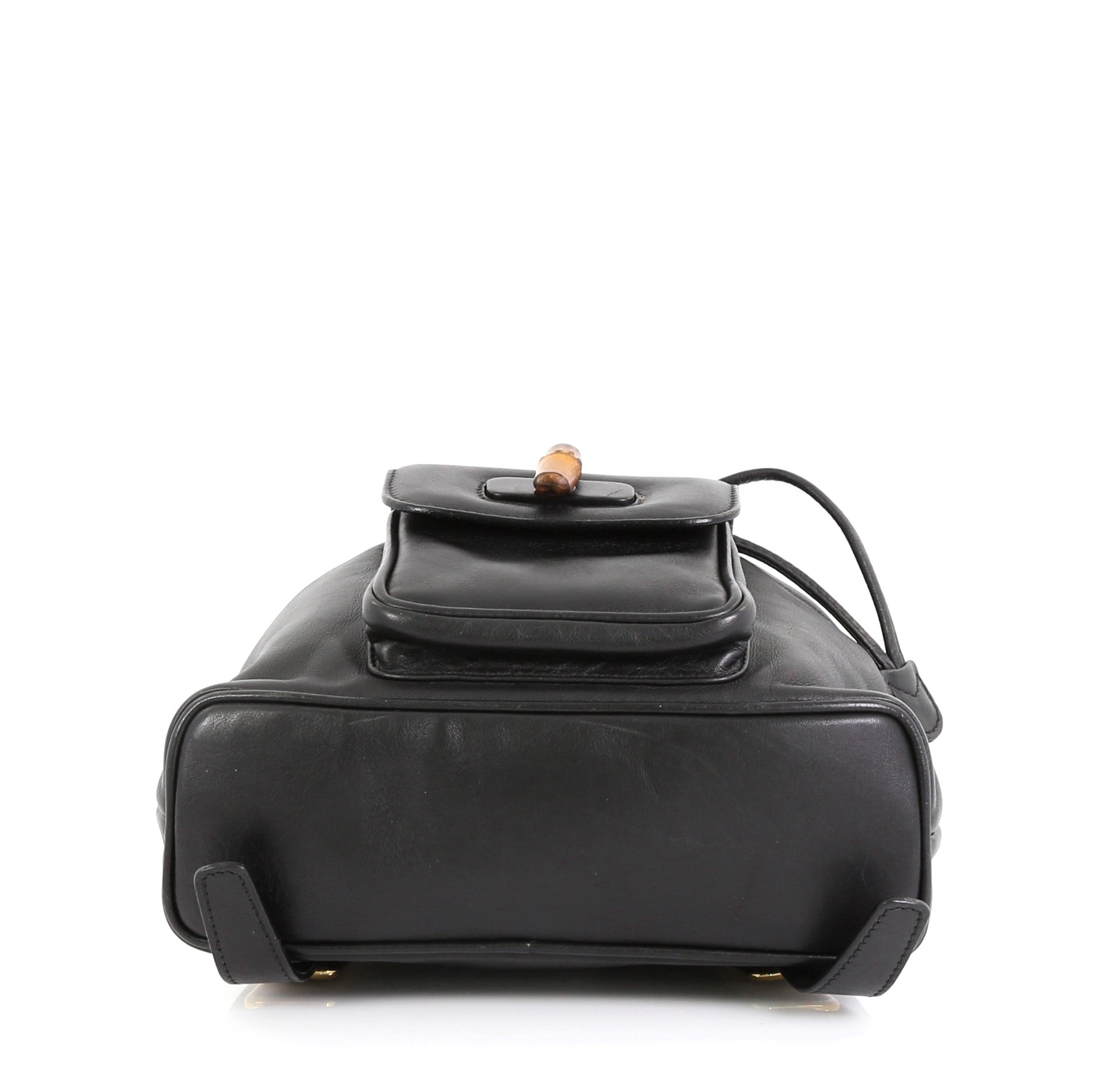 Vintage Bamboo Backpack Leather Mini