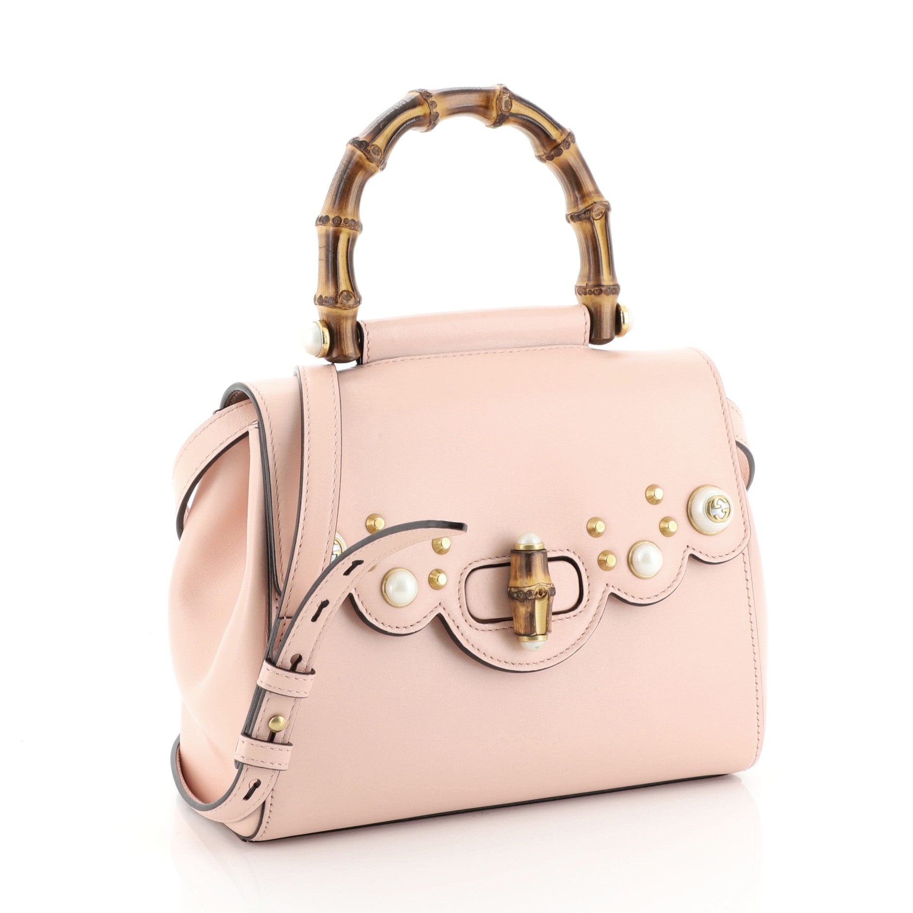 Pearly Peony Satchel Leather Mini