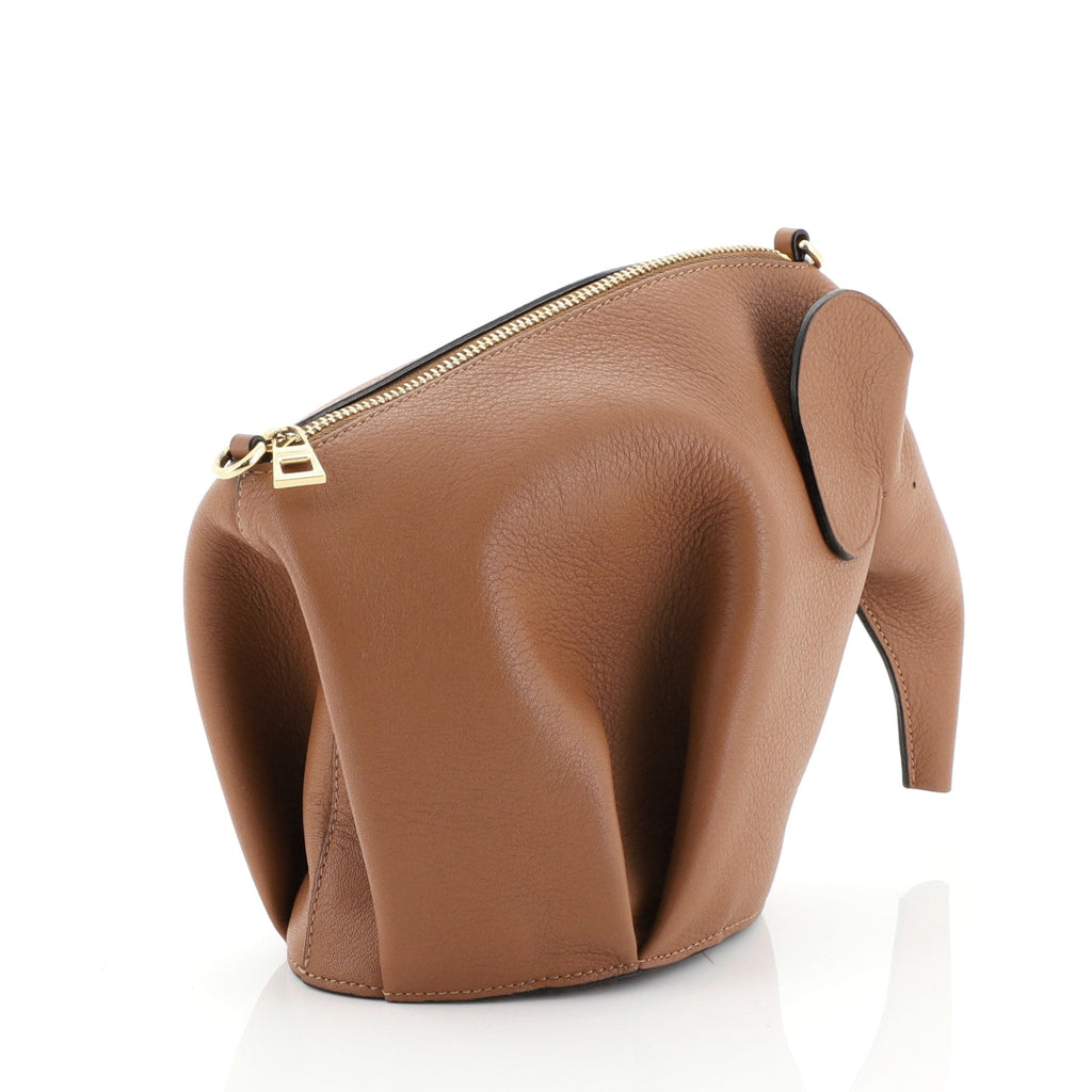 Elephant Crossbody Bag Leather Mini