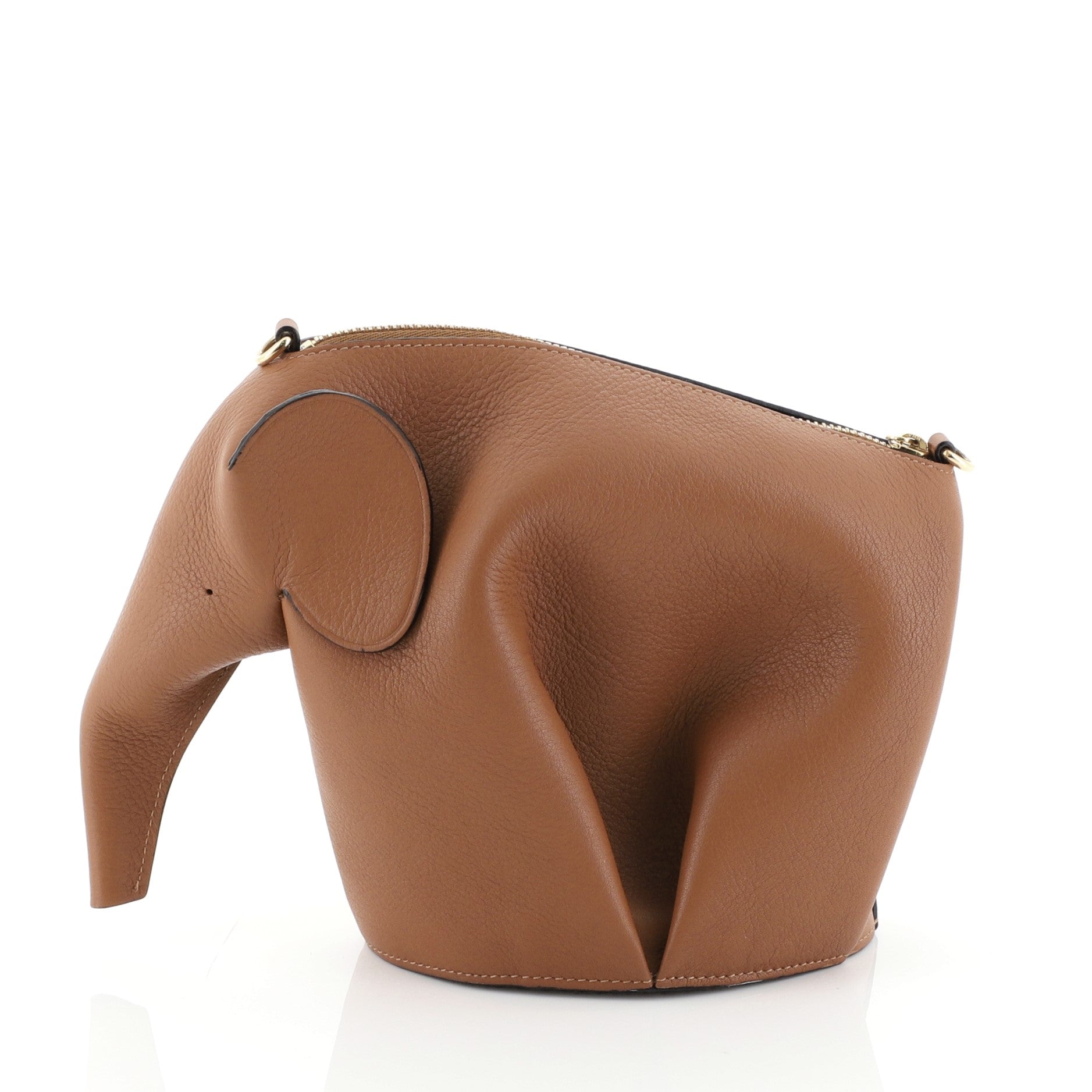 Elephant Crossbody Bag Leather Mini