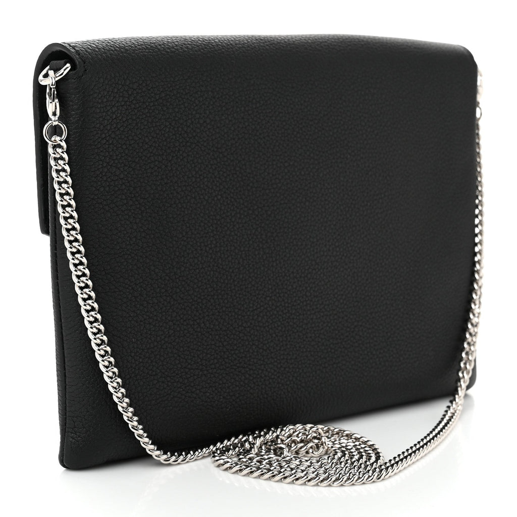 Soft Calfskin My Lockme Chain Pochette Black
