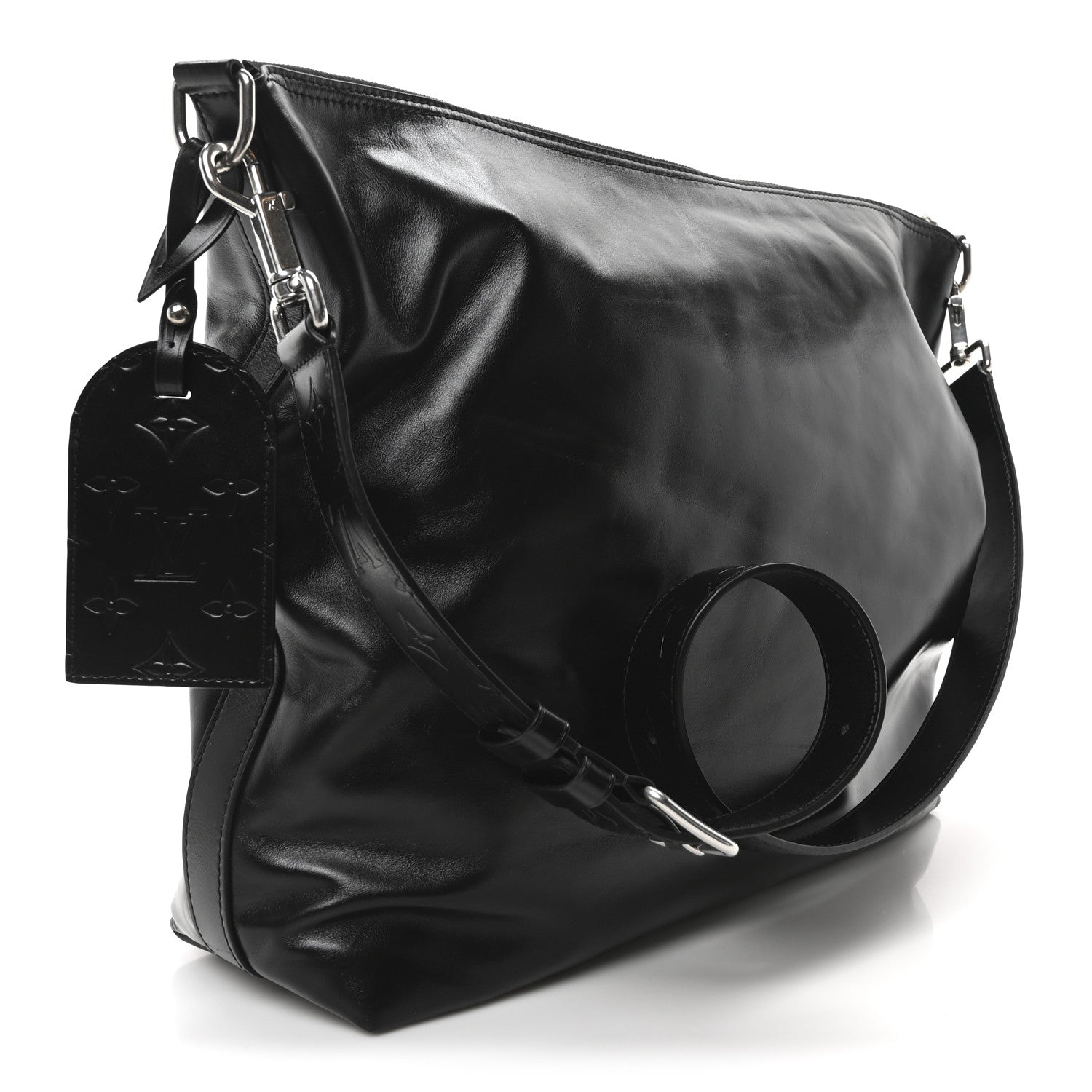 LV Night Calfskin Vagabond Hobo Black