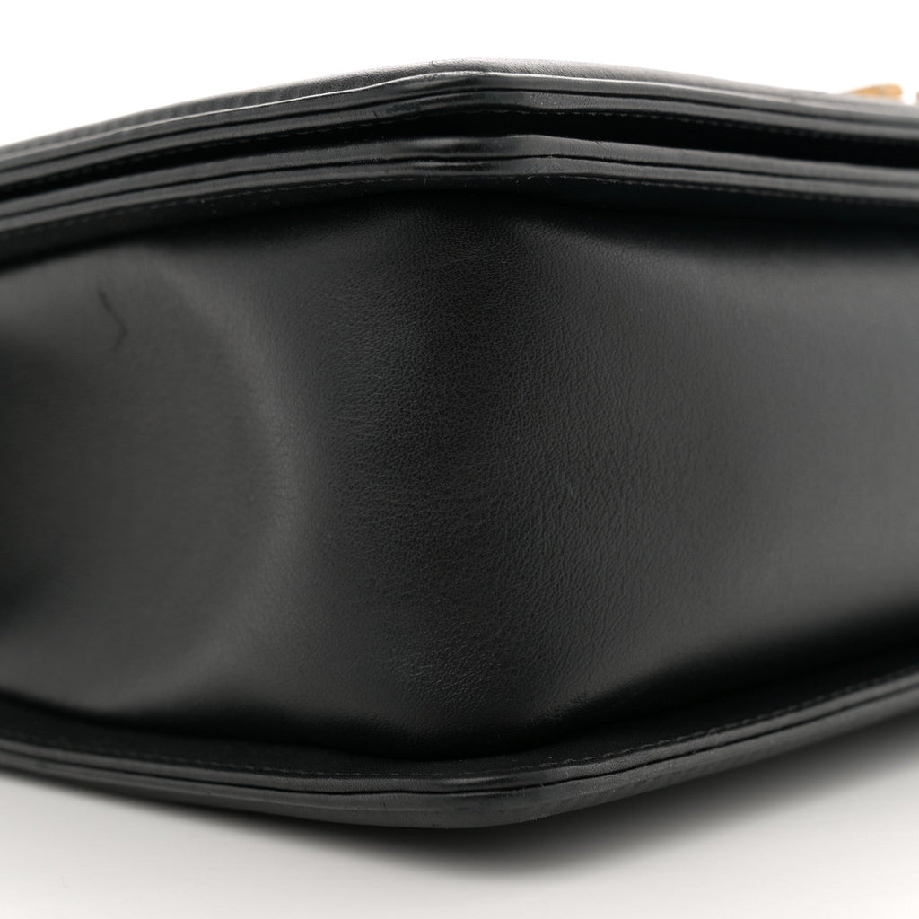 Calfskin Chevron Quilted New Medium Boy Flap Black
