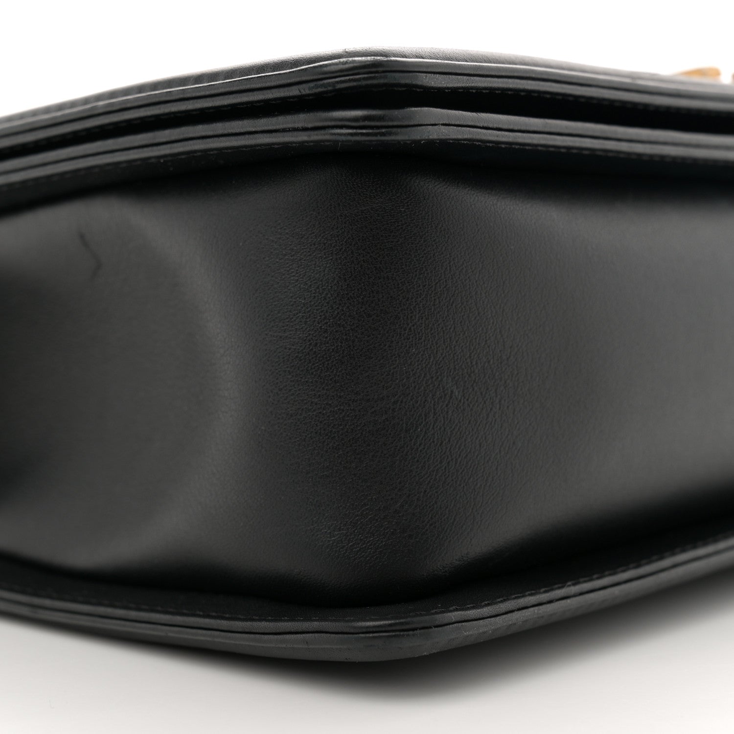 Calfskin Chevron Quilted New Medium Boy Flap Black