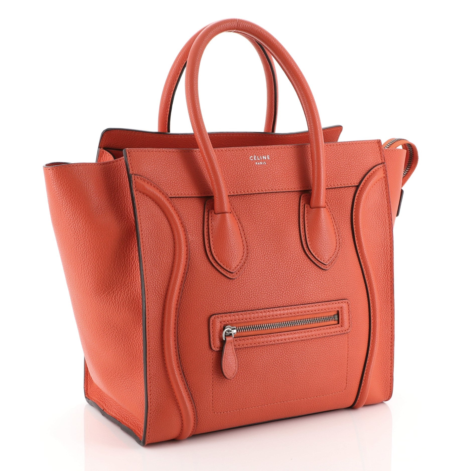 Luggage Handbag Grainy Leather Mini