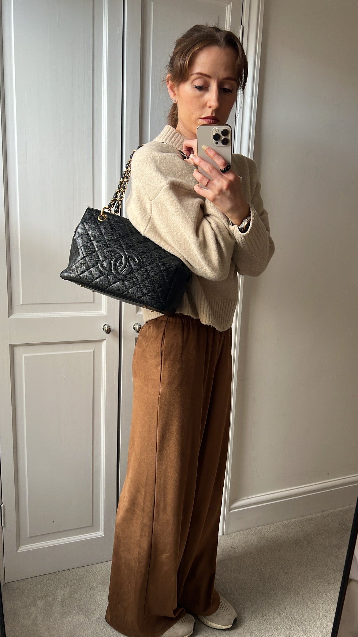 Chanel Black Quilted Caviar Petite Timeless Tote