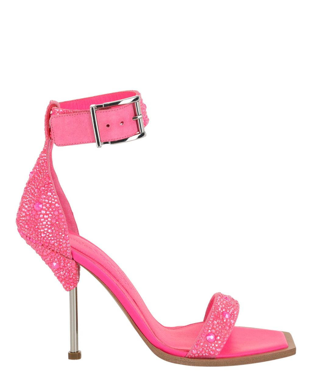 Crystal Embellished Heel Sandals