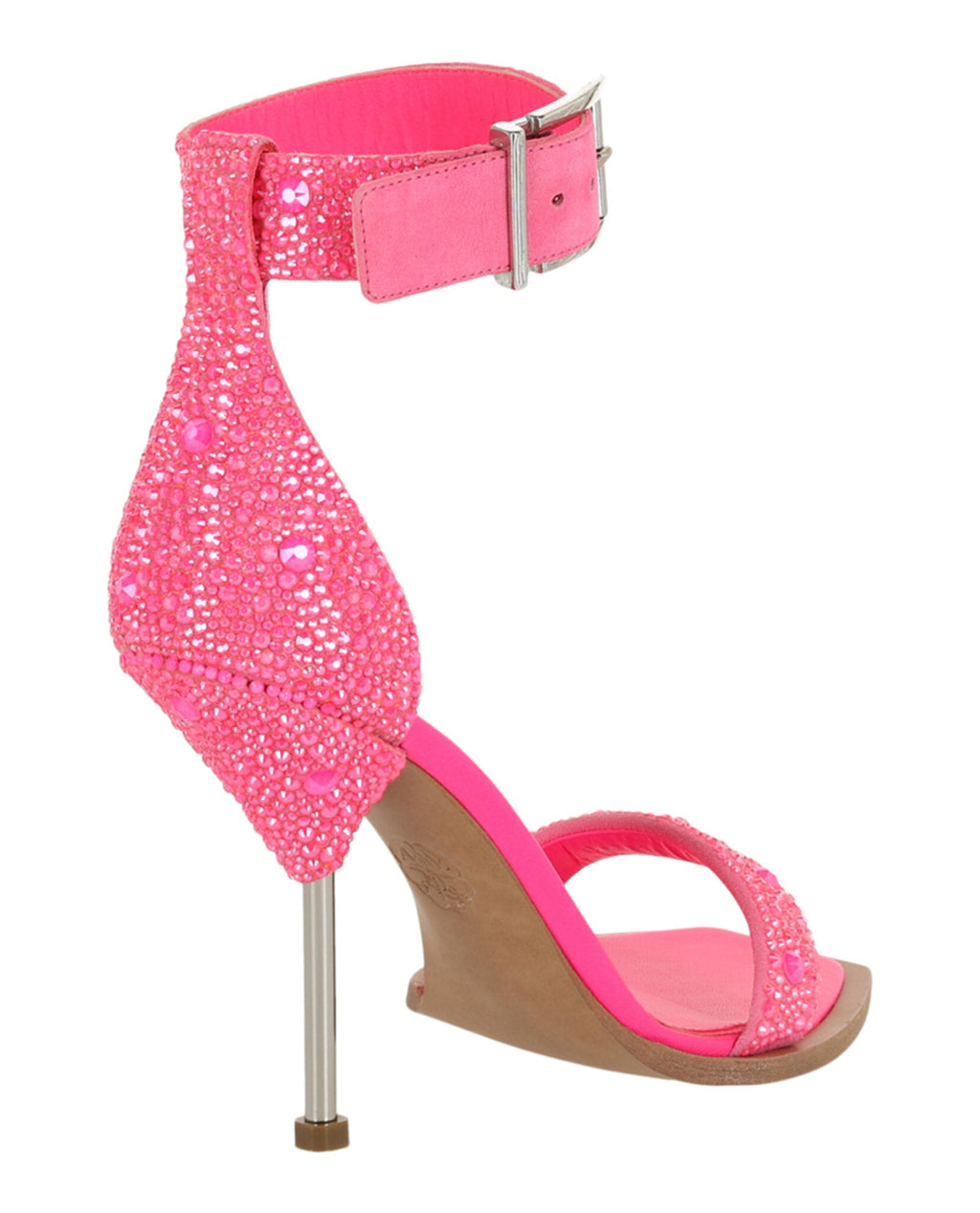 Crystal Embellished Heel Sandals