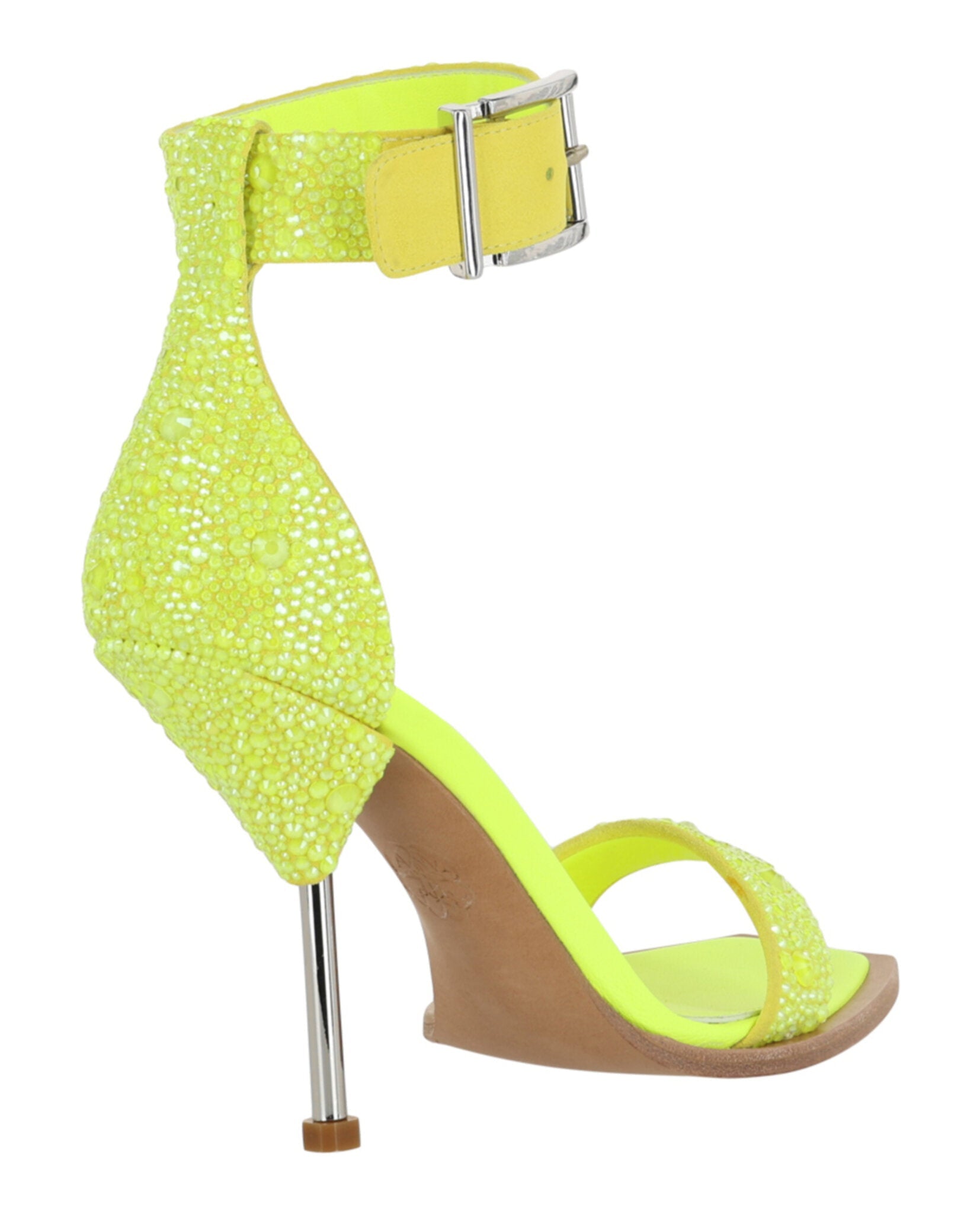 Crystal Embellished Heel Sandals