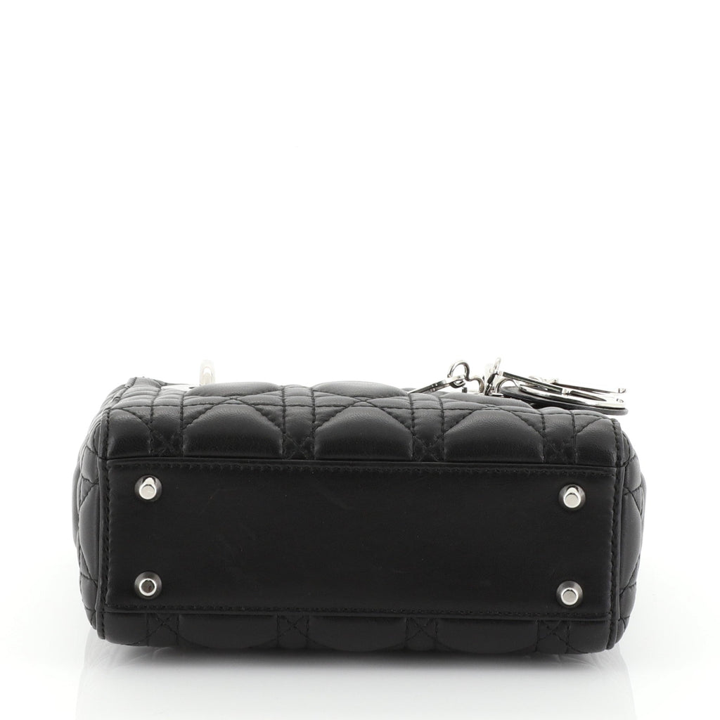 Lady Dior Handbag Cannage Quilt Lambskin Mini