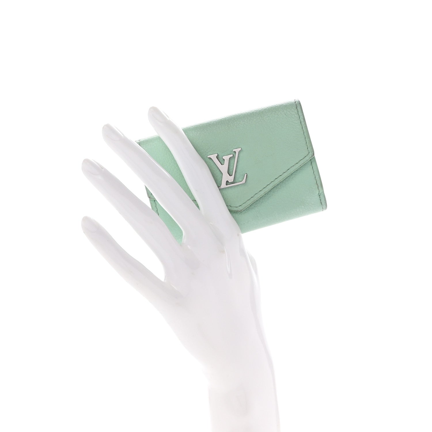 Calfskin Lockmini Wallet Menthe