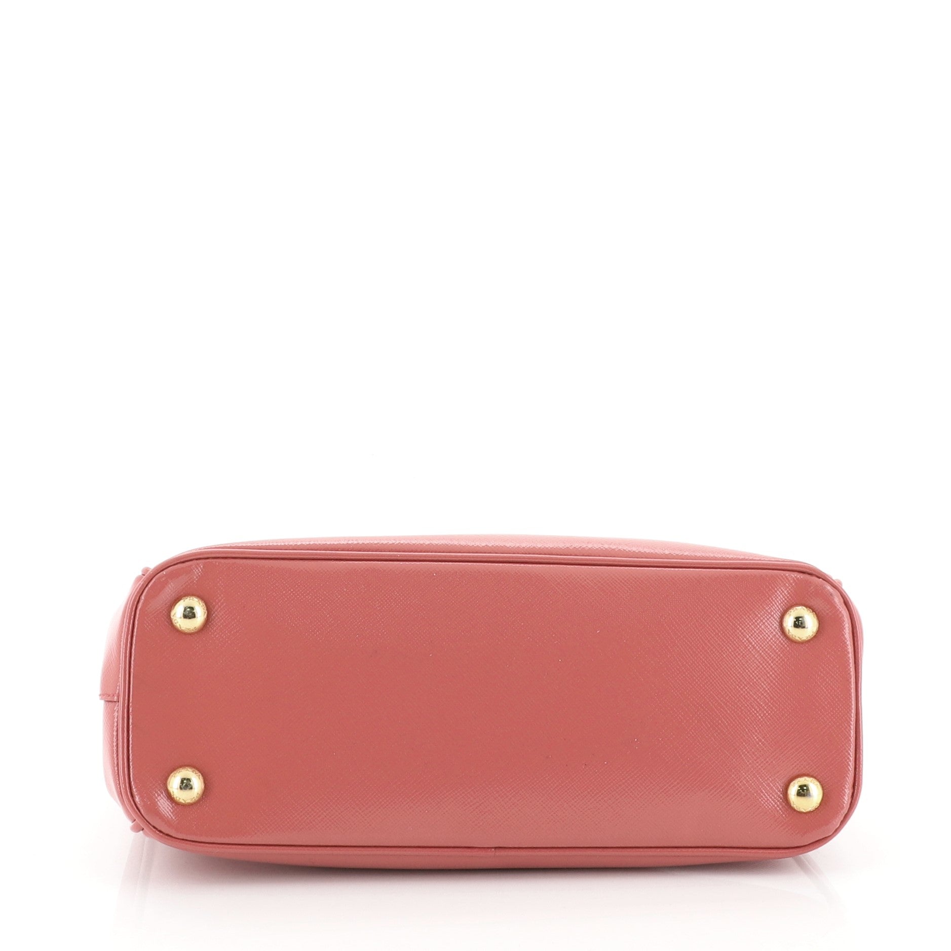 Double Zip Lux Tote Vernice Saffiano Leather Mini