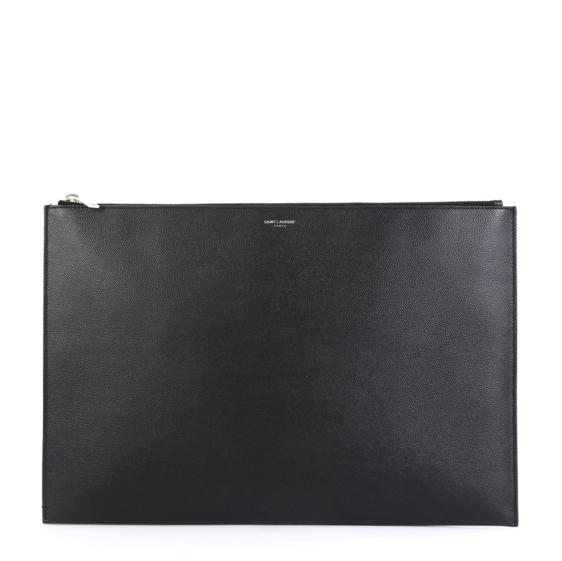 Letters Zip Clutch Leather Large
