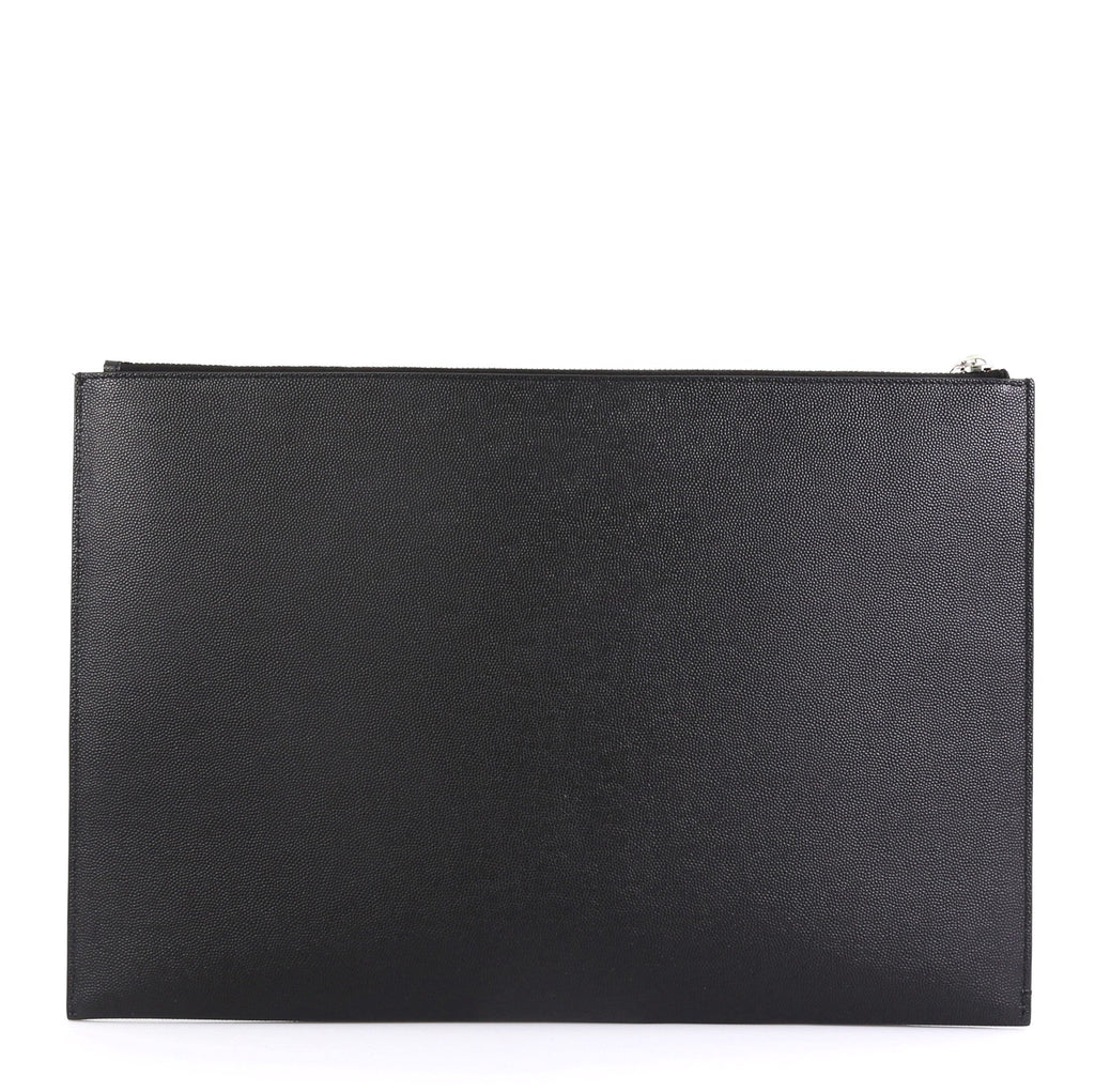 Letters Zip Clutch Leather Large