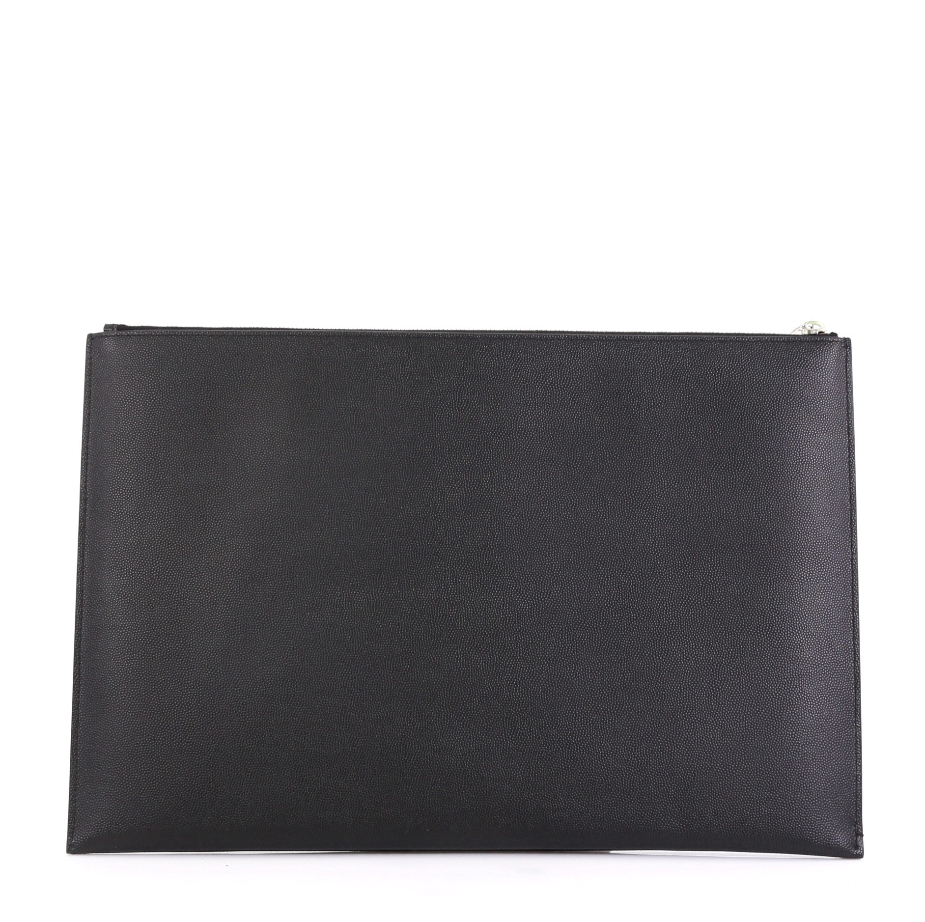 Letters Zip Clutch Leather Large