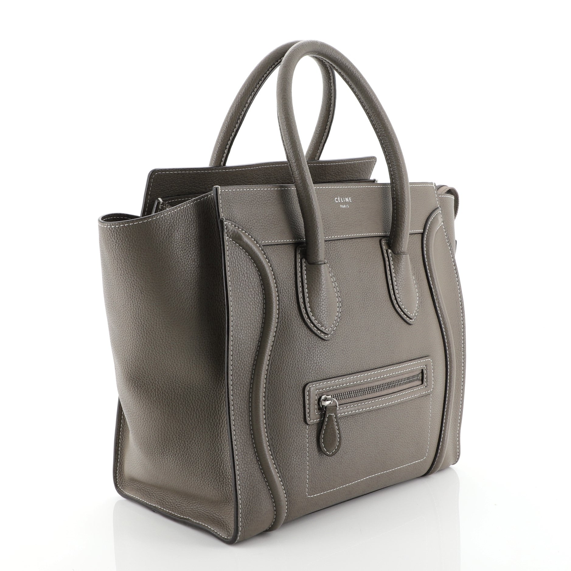 Luggage Handbag Grainy Leather Mini